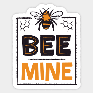 Bee Mine | Cute Valentine's Day Bee Sticker